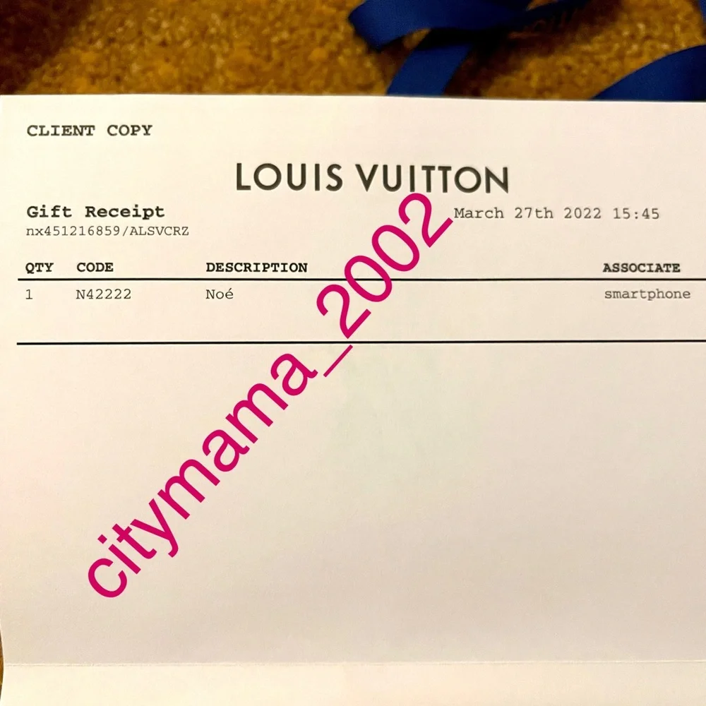 Louis Vuitton Noe Damier Azure GM 2022 Bucket Bag Purse Tote